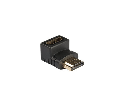 High Speed HDMI met Ethernet Adapter 90&deg; Haaks HDMI-Connector - HDMI Female Antraciet