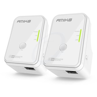 Amiko Home PLN-502 - Powerline WiFi Netwerk Adapter