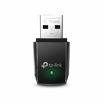 TP-Link Archer T3U | Wi-Fi 5 USB-adapter | Dual-band 2,4 GHz (400 Mbps) / 5 GHz (867 Mbps) | USB 3.0 | Zwart