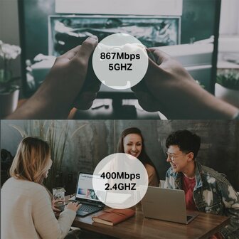 TP-Link Archer T3U | Wi-Fi 5 USB-adapter | Dual-band 2,4 GHz (400 Mbps) / 5 GHz (867 Mbps) | USB 3.0 | Zwart