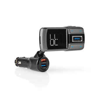 FM-Transmitter voor in de Auto | Bluetooth&reg; | Bass Boost | microSD-Kaartsleuf | Handsfree Bellen | Spraakbediening | 3,0 A / 2,4 A