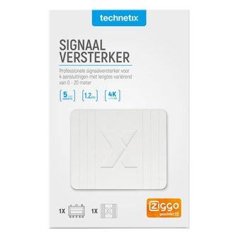  Technetix FRA-752X SHOP 4v0/2/4/8db versterker 1.2 GHz Ziggo