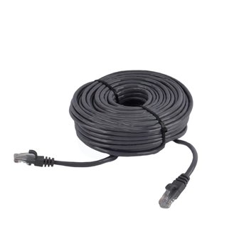 Xsarius Netwerkkabel CAT5E - Pro Plug Click system - 20 Meter - Donkergrijs T