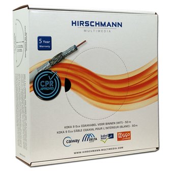 Hirschmann Koka 9 Eca 50mtr doos, Kabelkeur 4G/LTE, wit
