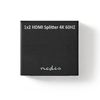 HDMI Splitter 2-Poorts HDMI Input 2x HDMI Output 4K@60Hz 18 Gbps Metaal Antraciet