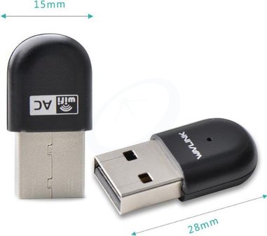  Wavlink AC650 Dual Band WiFi USB Adapter - Mini - Pocket WiFi USB Adapter - Windows - Mac OS X