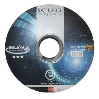 Coax kabel 100 meter Galaxy 100 dB koper SAT-Kabel