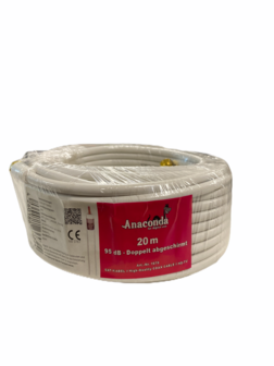 20 meter coax kabel met 2 f-connector stekkers