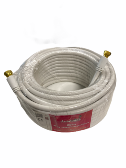20 meter coax kabel met 2 f-connector stekkers