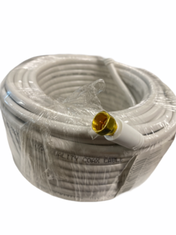 20 meter coax kabel met 2 f-connector stekkers