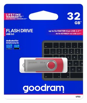 Goodram UTS3 USB flash drive 32 GB USB Type-A 3.2 Gen 1 (3.1 Gen 1) Rood