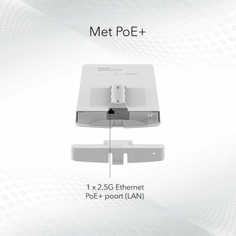 NETGEAR Insight Cloud AX1800 (WAX610Y) | WiFi 6 Outdoor Access Point | 1800 Mbit/s | PoE+ | Inclusief Montagebeugel