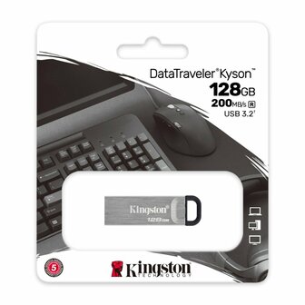 Kingston Technology DataTraveler Kyson USB flash drive 128 GB USB Type-A 3.2 Gen 1 (3.1 Gen 1) Zilver