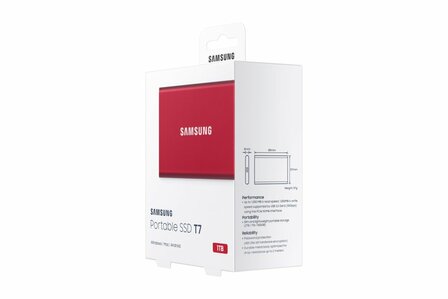 Samsung Portable SSD T7 1000 GB Rood