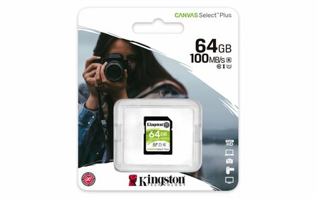 Kingston Canvas Select Plus | SDXC | 64GB | Class 10 | UHS-I U1