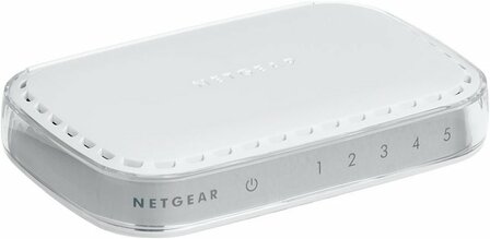 NETGEAR GS605-400PES | 5-poorts Gigabit Unmanaged Switch | Plug &amp; Play | Energiezuinig | Wit