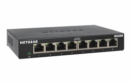 NETGEAR GS308-300PES | Unmanaged L2 | Gigabit Ethernet (10/100/1000 Mbps)