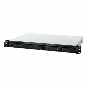 Synology RackStation RS422+ NAS | 4 Drive Bays | AMD Ryzen R1600 | 2x Gigabit Ethernet | 1U Rackmount | Zwart