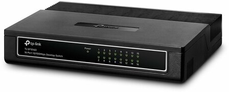 TP-Link TL-SF1016DS | Unmanaged Switch | 16 Poorten | Fast Ethernet (10/100 Mbps)