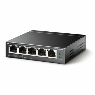 TP-Link TL-SF1005LP | Unmanaged | Fast Ethernet (10/100 Mbps) | Power over Ethernet (PoE) | Zwart