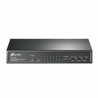 TP-Link TL-SF1009P | Unmanaged | Fast Ethernet (10/100 Mbps) | Power over Ethernet (PoE)