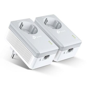 TP-Link TL-PA4010P KIT V5 | Powerline Adapter Set | 600 Mbps | Fast Ethernet | Met Stopcontact | Wit | HomePlug AV
