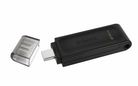 Kingston Technology DataTraveler 70 USB flash drive 64 GB USB Type-C 3.2 Gen 1 (3.1 Gen 1) Zwart