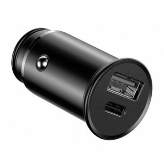GrabNGo USB + USB-C autolader - zwart