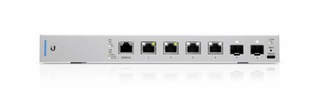 Ubiquiti UniFi US-XG-6POE | Managed Switch | 6 Poorten | 10G Ethernet (100/1000/10000) | Power over Ethernet (PoE) | 1U | Grijs