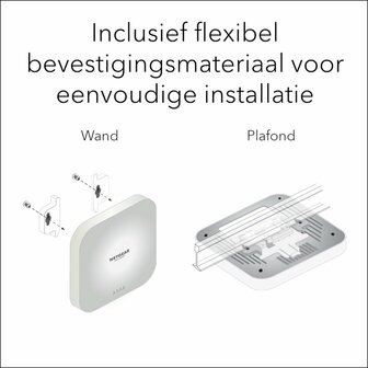 Netgear Insight WAX210 | WiFi 6 Access Point (AX1800) | 1800 Mbit/s | PoE (802.3at) | Inclusief Montagebeugel
