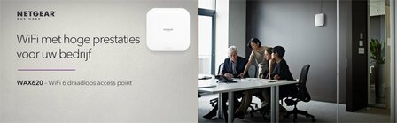 Netgear Insight WAX210 | WiFi 6 Access Point (AX1800) | 1800 Mbit/s | PoE (802.3at) | Inclusief Montagebeugel