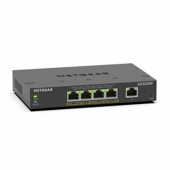 Netgear GS305EP | Managed L2 Switch | 5 Poorten | Gigabit Ethernet (10/100/1000 Mbps) | PoE