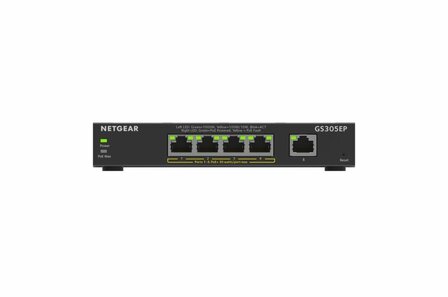 Netgear GS305EP | Managed L2 Switch | 5 Poorten | Gigabit Ethernet (10/100/1000 Mbps) | PoE