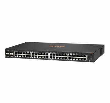 Hewlett Packard Enterprise Aruba 6100 48G 4SFP+ Managed L3 Gigabit Ethernet (10/100/1000) 1U Zwart