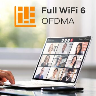 Zyxel NWA50AX | WiFi 6 Access Point (AX1800) | 1775 Mbit/s | PoE+ (adapter inbegrepen) | Inclusief Montagebeugel