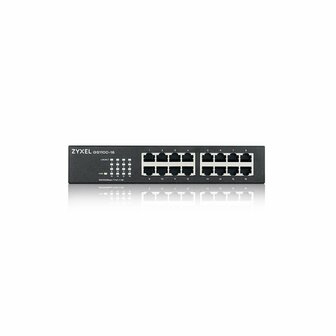 Zyxel GS1100-16 | Unmanaged Switch | 16-poorts Gigabit Ethernet | Zwart