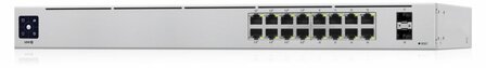 Ubiquiti UniFi USW-16-POE Gen2 | 16-poorts Managed L2/L3 Gigabit Switch | 8x PoE+ (802.3at) | 2x SFP | 42W PoE-budget | Fanless | 1U Rackmount