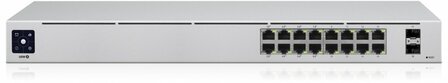 Ubiquiti UniFi USW-16-POE Gen2 | 16-poorts Managed L2/L3 Gigabit Switch | 8x PoE+ (802.3at) | 2x SFP | 42W PoE-budget | Fanless | 1U Rackmount