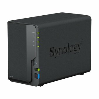 Synology DiskStation DS223 NAS | 2 Drive Bays | 1x Gigabit Ethernet | Zwart