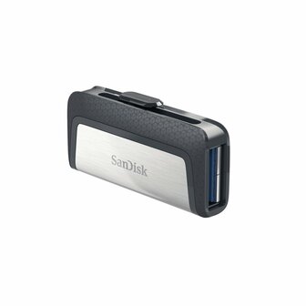 SanDisk Drive USB Ganda Ultra Tipe-C 256 GB USB flash drive USB Type-A / USB Type-C 3.2 Gen 1 (3.1 Gen 1) Grijs, Zilver