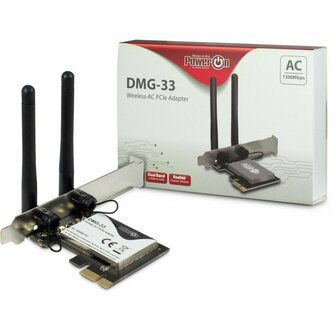 Inter-Tech DMG-33 | Wi-Fi 5 PCIe Adapter | Dual-band (2,4 GHz / 5 GHz) | 1300 Mbps | PCIe x1