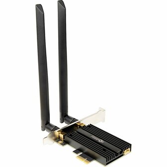 Inter-Tech DMG-36 Interne Adapter | WLAN: 802.11 a/b/g/n/ac/ax (Wi-Fi 6E) | Tot 5400 Mbit/s | Bluetooth 5.2