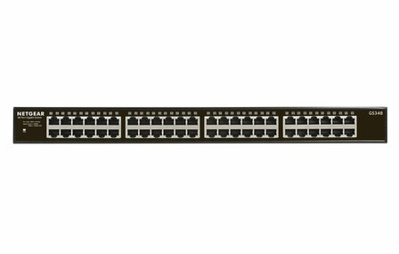 NETGEAR GS348 Unmanaged Gigabit Ethernet Switch | 48 Poorten | 1U Rackmount