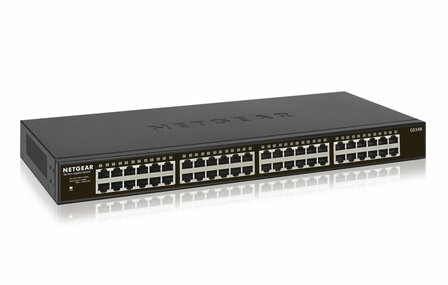 NETGEAR GS348 Unmanaged Gigabit Ethernet Switch | 48 Poorten | 1U Rackmount