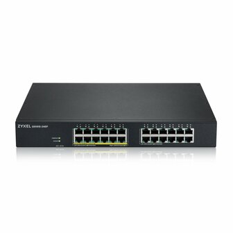 Zyxel GS1915-24EP | Managed L2 Switch | 24 Poorten | Gigabit Ethernet (10/100/1000 Mbps) | PoE | 1U Rackmount