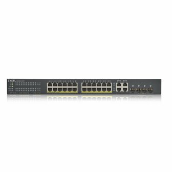 Zyxel GS1920-24HPV2 | Managed Switch | 24x Gigabit Ethernet | PoE | Zwart