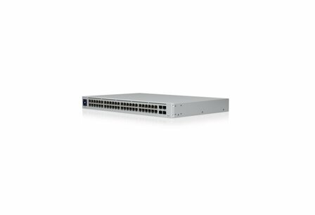 Ubiquiti UniFi USW-48-POE | Managed L2 Switch | 48-poorts Gigabit Ethernet | PoE | 1U Rackmount | Roestvrijstaal