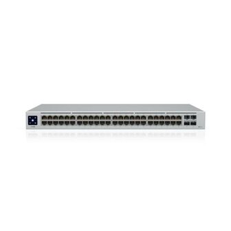 Ubiquiti UniFi USW-48-POE | Managed L2 Switch | 48-poorts Gigabit Ethernet | PoE | 1U Rackmount | Roestvrijstaal