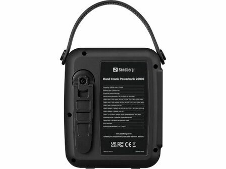 Sandberg Hand Crank Powerbank 20000