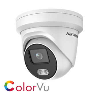 Hikvision DS-2CD2347G2-LU 4MP ColorVu Turret IP Camera 2.8mm wit